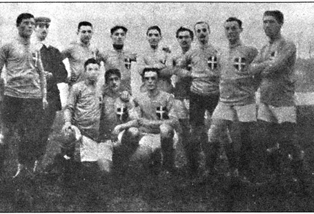 6 gennaio 1911 la prima partita con la maglia azzurra