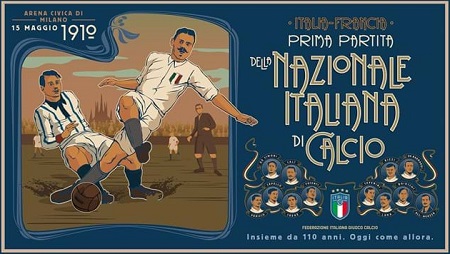 15 maggio 1910, ITALIA-FRANCIA 6-2, prima partita degli Azzurri
