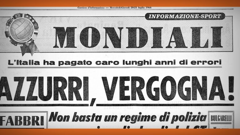 19 luglio 1966: Corea del Nord-Italia 1-0, ultima partita da Ct di Edmondo Fabbri