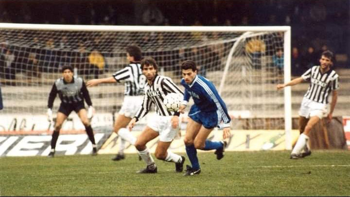 Paolo Agabitini in azione in Ascoli-Como